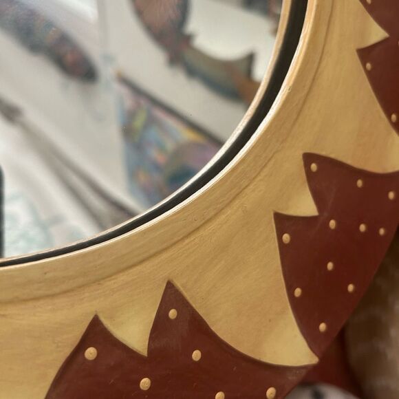 Vintage Whimsical Celestial Sun Moon Crescent Face Wall Mirror 15.5" - Picture 16 of 16